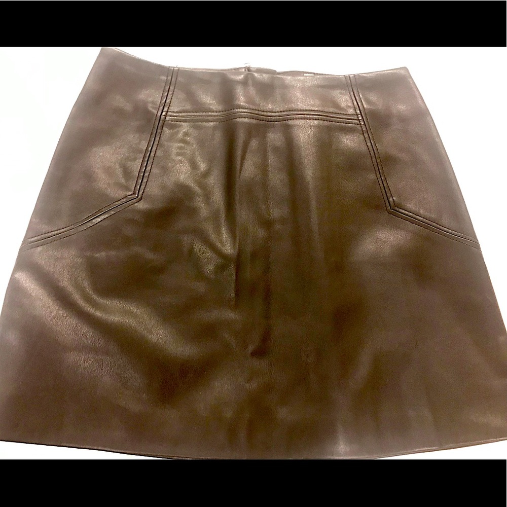 Abercrombie & Fitch Leather Black Mini Skirt